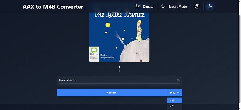 online Audible converter: audible-tools.kamsker.at