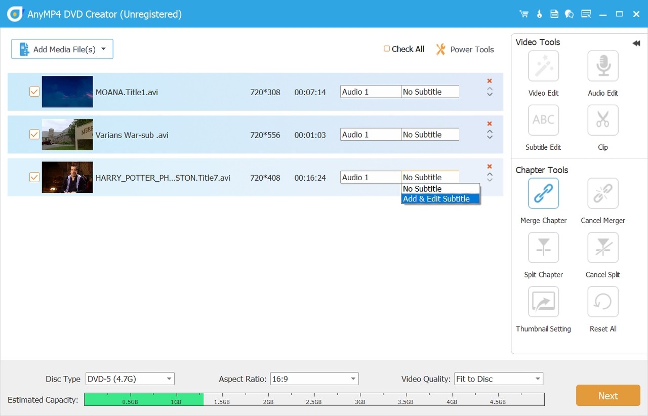 Convert MKV to DVD with AnyMP4 DVD Creator