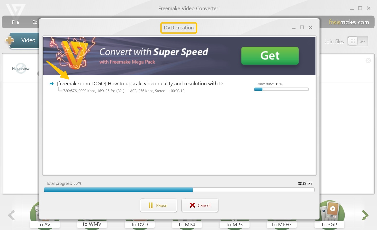 freemake youtube to dvd converter