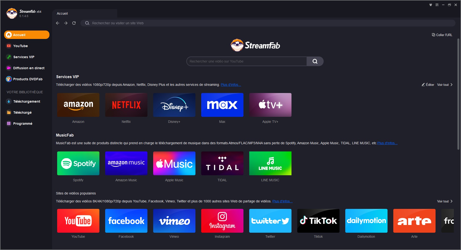 les étapes sur comment télécharger video streaming avec streamfab video downloader