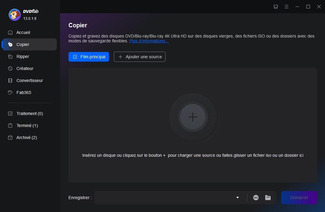 Comment convertir un fichier/disque/dossier en ISO à l'aide de DVDFab DVD Copy ?