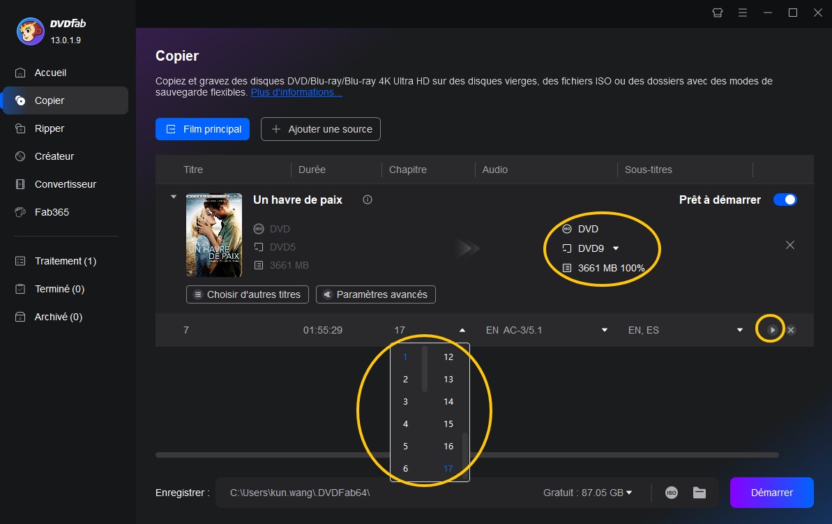 Comment convertir un fichier/disque/dossier en ISO à l'aide de DVDFab DVD Copy ?