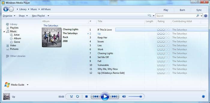 Top 10 des meilleurs lecteurs de musique pour Windows 10:2. Windows Media Player