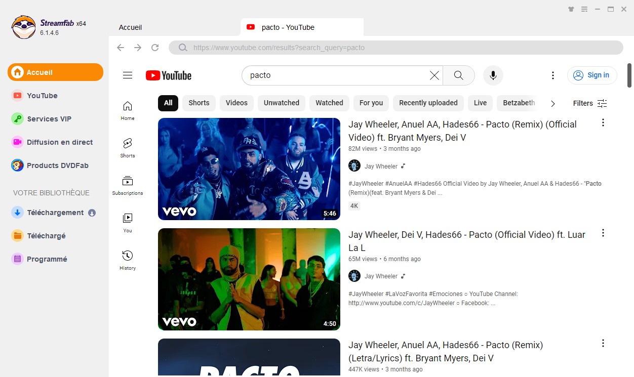 Recherchez la chanson souhaitée avant de convertir YouTube en mp3