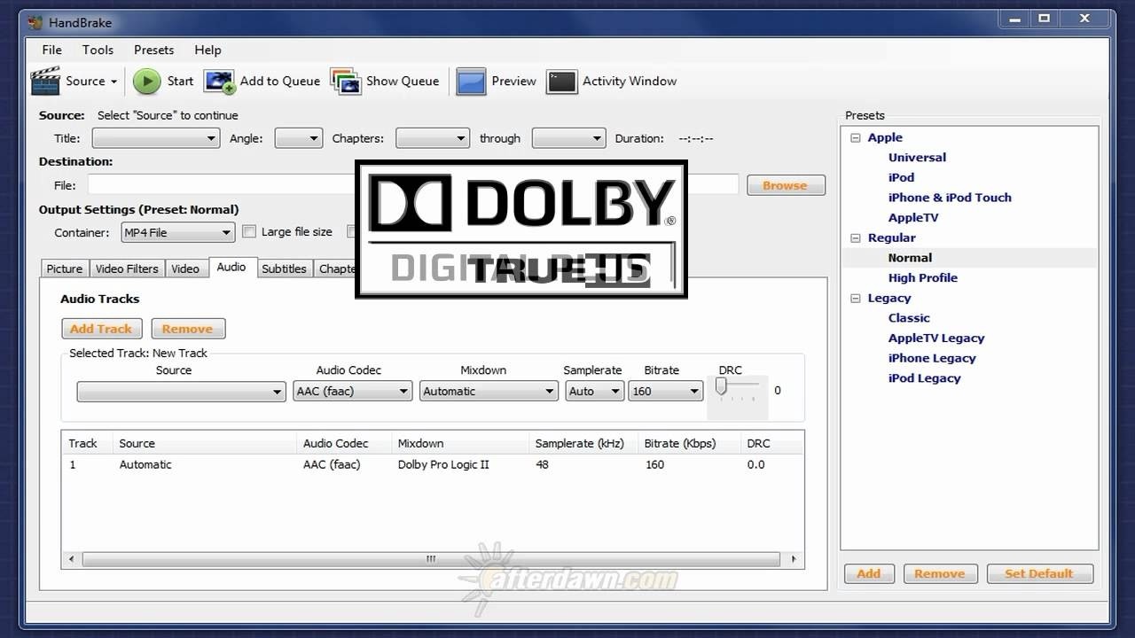 how to rip audio from dvd with handbrake