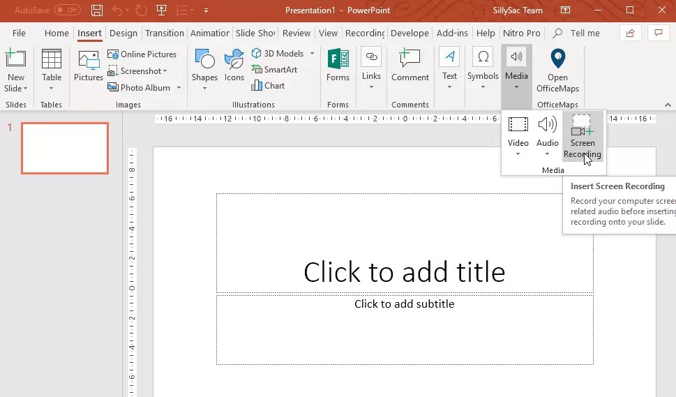 Microsoft PowerPoint screen recorder