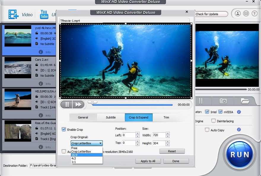 mpeg to mp4 converter:Software #2: WinX HD Video Converter Deluxe