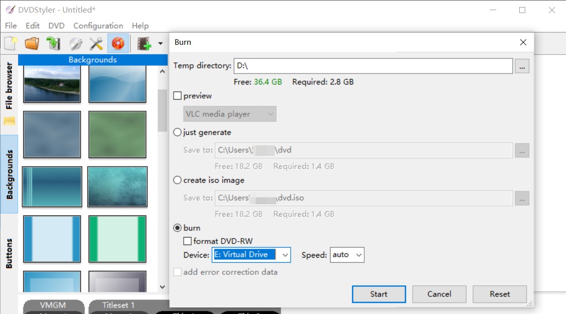 How to burn DVD using VLC and Alternative: DVDStyler