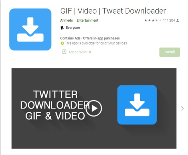 how to save a video from twitter with Gif Tweet Downloader