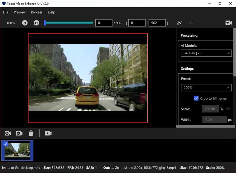 Upscaling 1080p to 4k:Topaz Video Enhancer AI