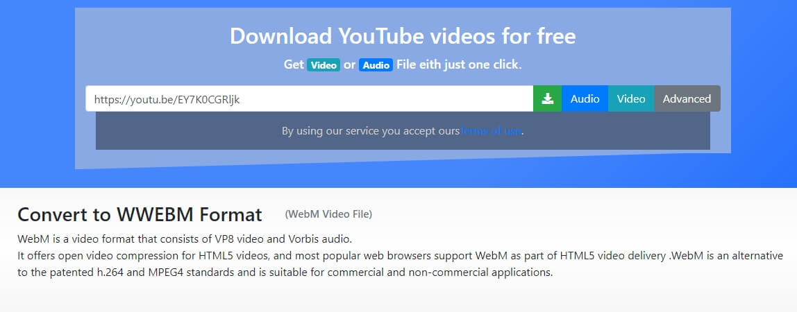 youtube to webm