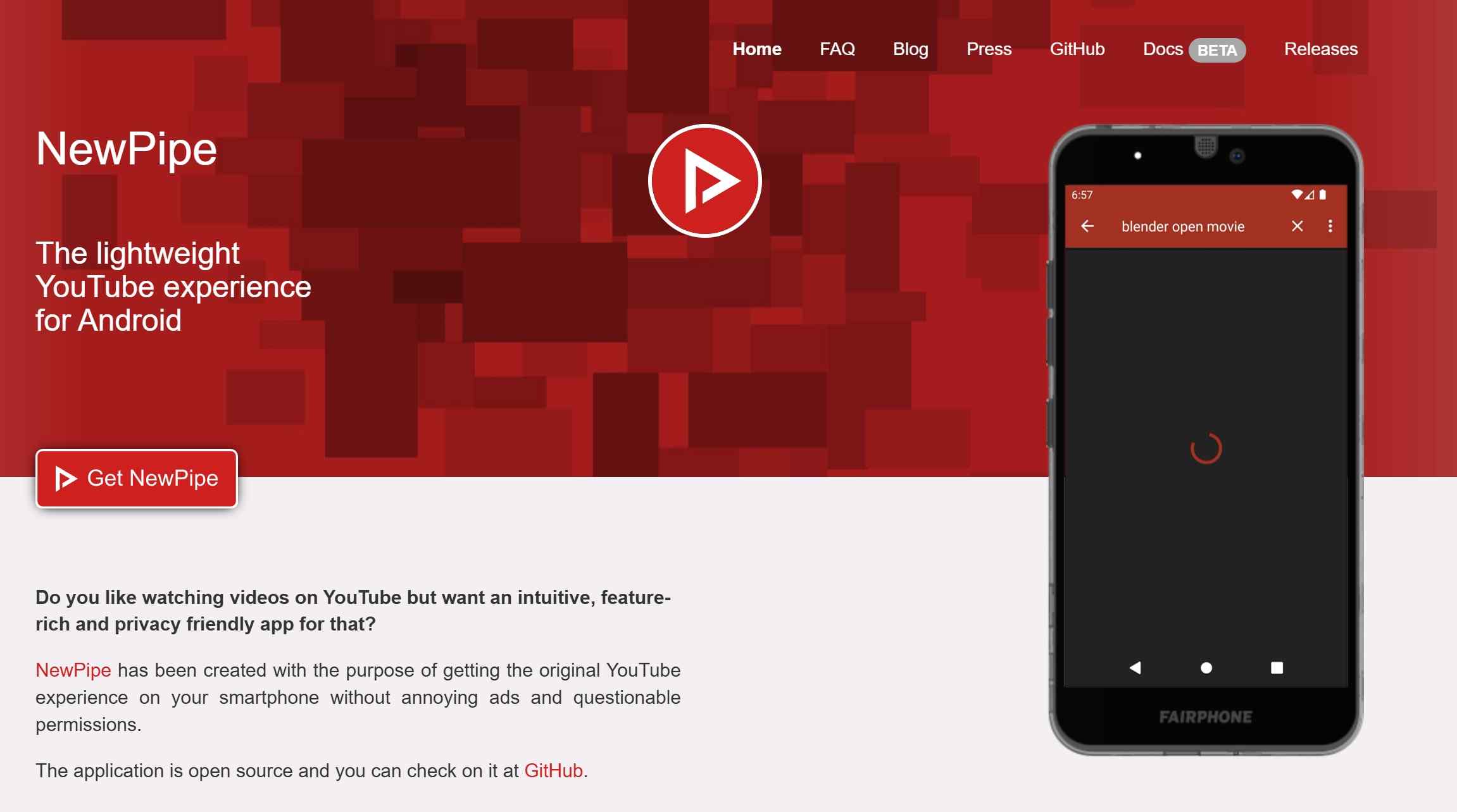 video downloader for android: NewPipe