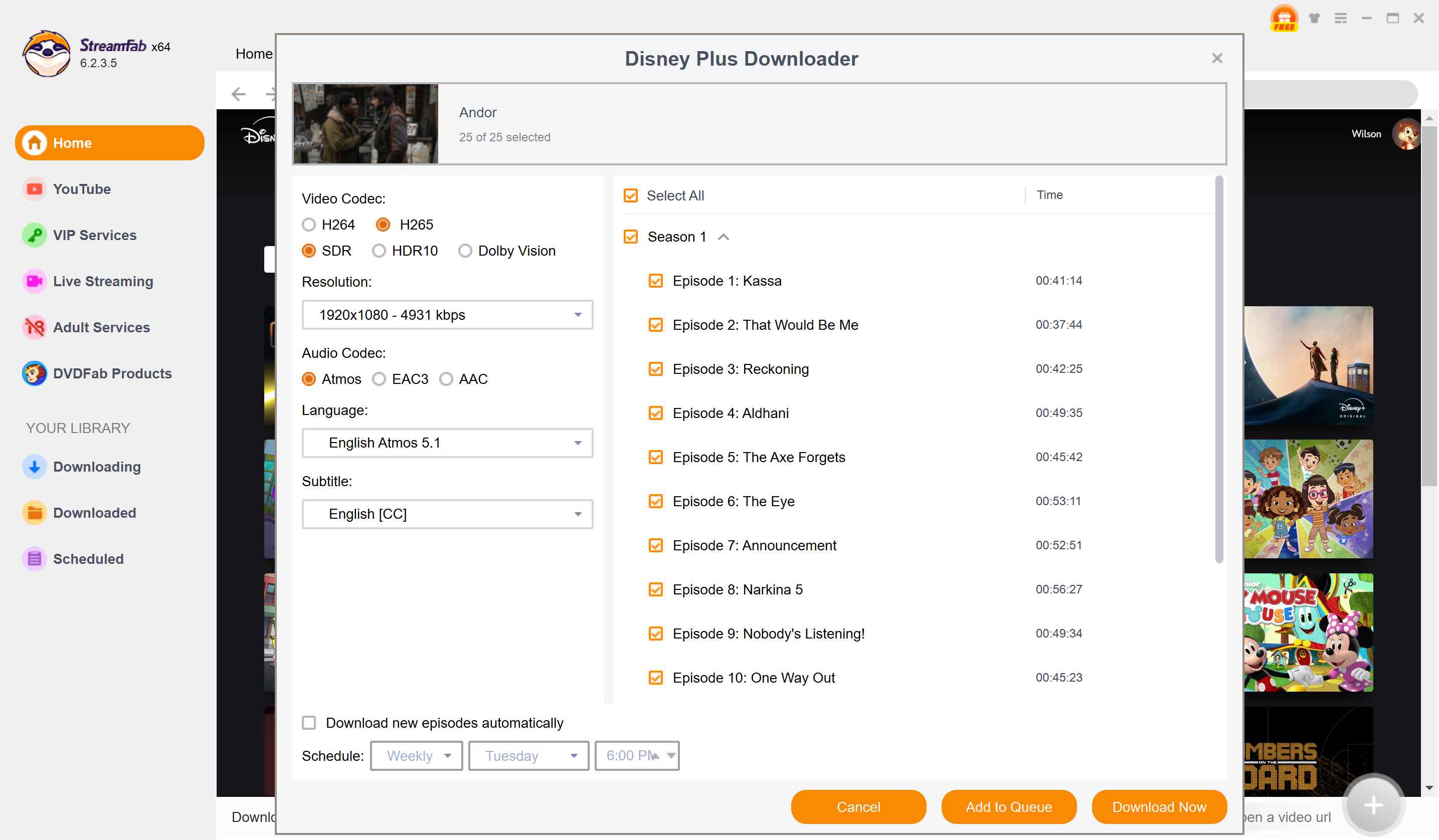 step 3 to use streamfab, the firefox video downloader alternative