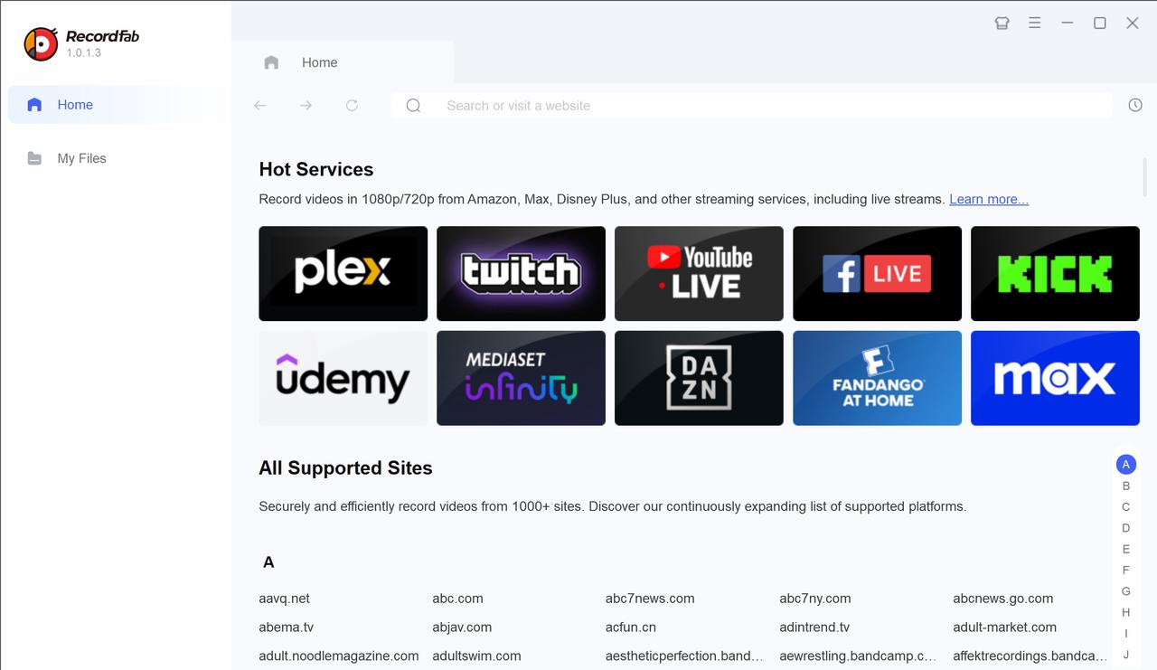 screen record hbo max: recordfab step 1