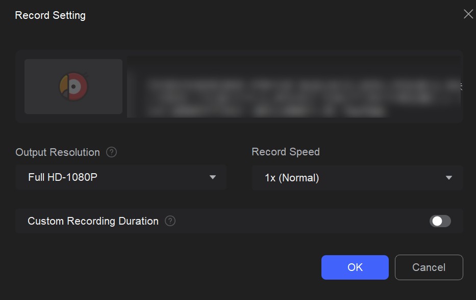 screen record fanza video: recordfab step 2